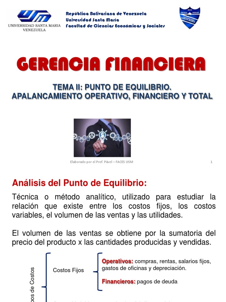Análisis de Punto de Equilibrio y Apalancamiento | PDF | Apalancamiento ...
