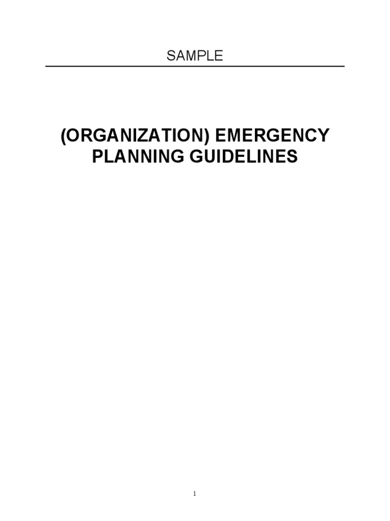 Community Health Center Emergency Plan | PDF | Emergency Management ...