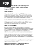 Step by Step How To Installing and Configuring AD RMS in Windows Server-Part-1 PDF