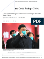 China Is Maneuvering For Global Leadership During The Coronavirus Crisis As The United States Falters PDF