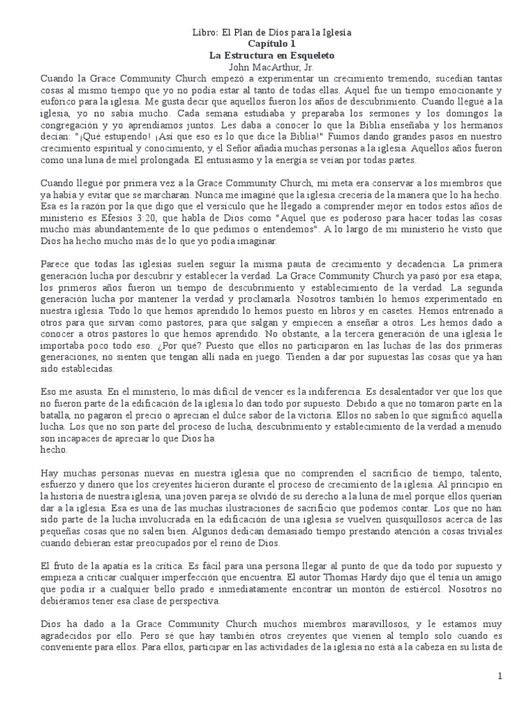 El Plan de Dios para la Iglesia | PDF | Juan el apóstol | Biblia