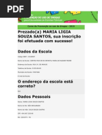 ficha de inscrição