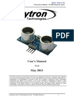 Product User's Manual - HC SR04 Ultrasonic Sensor