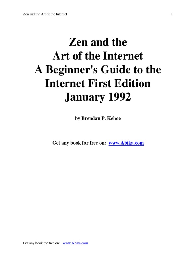 Zen and The Art of The Internet | PDF | File Transfer Protocol | Domain ...
