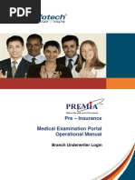 Pre - Insurance Medical Examination Portal Operational Manual