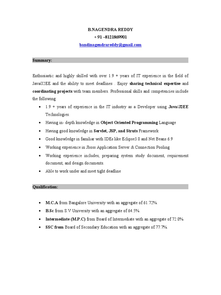B.Nagendra Reddy + 91 - 8121869901 | PDF | Java Platform | Java Server ...