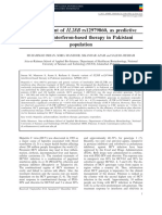 Genetic Variant of IL28B rs12979860, As Predictive Marker of Interferon-Based Therapy in Pakistani Population