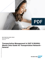 Transportation Management in SAP S/4HANA: Master Data Guide For Transportation Network - General