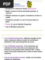 Chapter 3 (Atomic Structure and History of Atom)