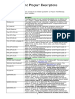 File and Program Descriptions