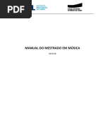 Manual Mestrado em Muìsica