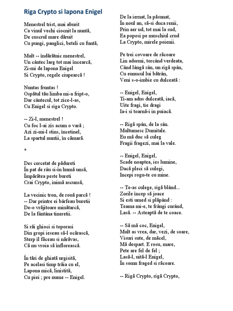 Riga Crypto Si Lapona Enigel | PDF