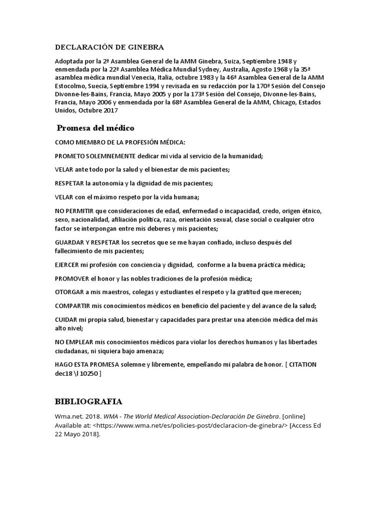 Declaración de Ginebra PDF
