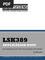 LSK389 Dual Monolithic JFET