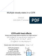 Multiple Steady States in A CSTR