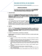 TDR Las Palmas Mano de Obra Calificado y No Calificado