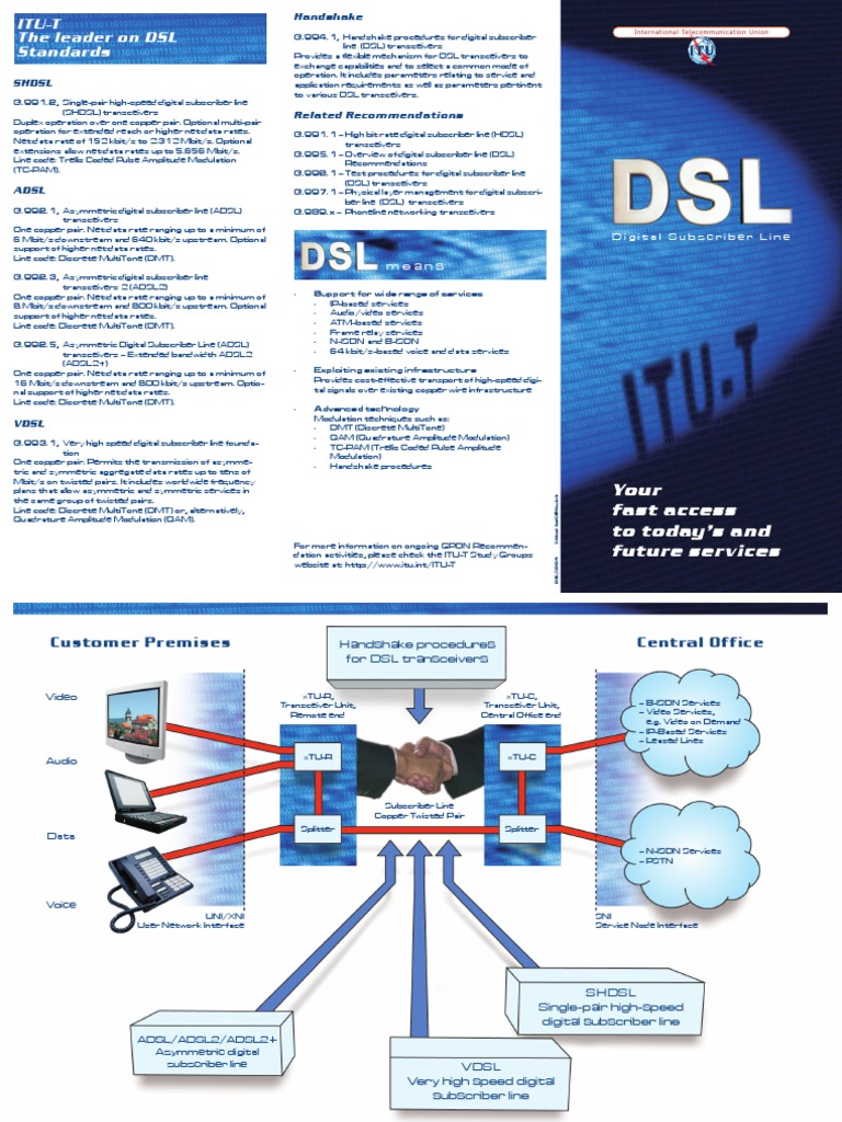 ITU-T DSL Standards Overview | PDF | Digital Subscriber Line ...