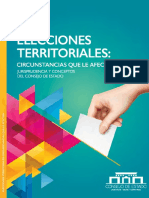 Elecciones Territoriales, Circunstancias Que Las Afectan.