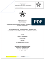 Usar Herramientas Tic, de Acuerdo Con Los Requerimientos, Manuales de Funcionamiento, Procedimientos y Estándares - MARIELA CHAPARRO PDF