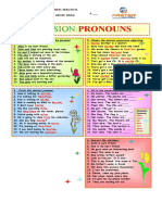 Revision of pronouns and possessive adjectives