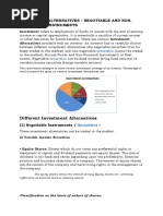 Investment Alternatives - Negotiable and Non-Negotiable Instruments