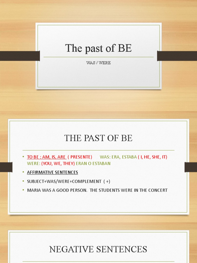 Understanding Past Tense of 