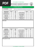 (U) Daily Activity Report: Marshall District