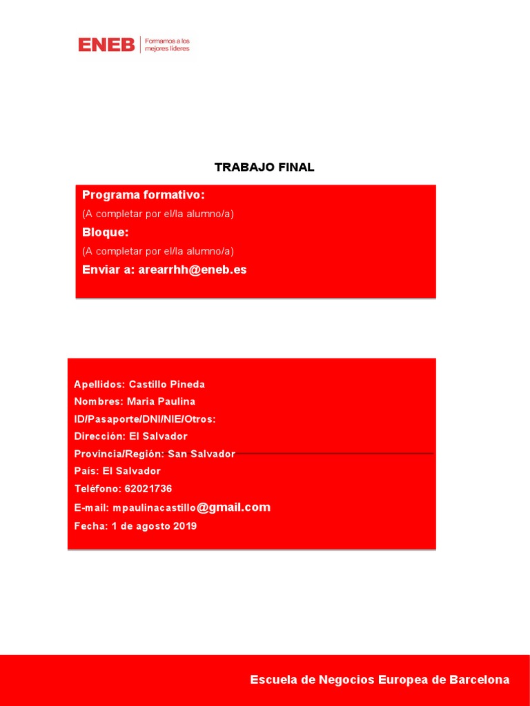 Coaching Castillo Pineda Maria Paulina. PDF Marketing Liderazgo