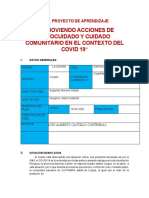 P.A. Promoviendo Practicas de Autocuidado y Cuidado Comunitario Covid 19 - Cuypampa