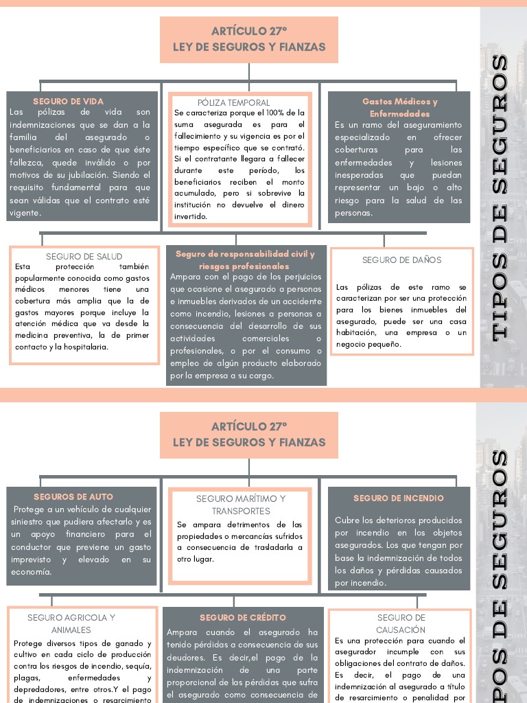 Tipos de Seguros y Pólizas Esenciales | PDF | Póliza de seguros | Seguro