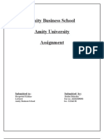 Amity Business School Amity University Assignment