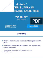 Water Supply in Healthcare Facilities