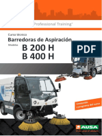 B 200 H B 400 H. Barredoras de Aspiración. AUSA Service Professional Training. Curso Técnico. Contenido y Programa Del Curso PDF