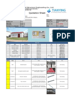 Quotation Sheet For Quick33 Houses From TIANYING