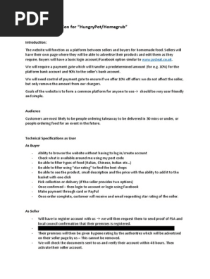 Website specification