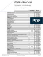 Extrato de Disciplinas: Agronomia - Bacharelado