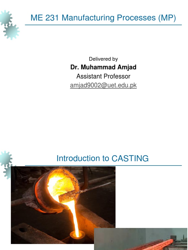 2 Introduction To Casting Process Pdf Casting Metalworking