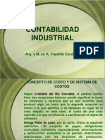 Contabilidad industrial: concepto de costo y sistema de costos