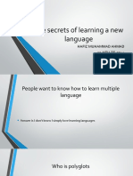 The Secrets of Learning A New Language