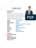 CV Gerente Administración Experiencia Gobierno Municipalidad Panamerican