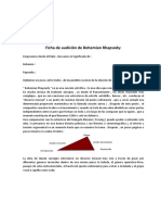 Ficha de Audicion PDF