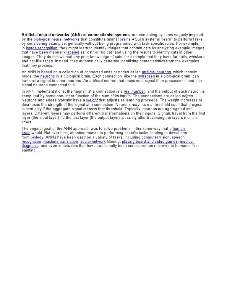 Biological Neural Networks Brains Image Recognition Labeled | PDF