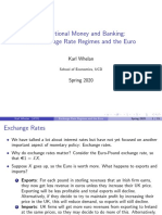 International Money and Banking: Exchange Rate Regimes and the Euro