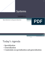 Database Systems: Specialization and Generalization