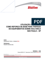 UTILIZAÇÃO DE GEOWEB COMO REFORÇO DE BASE PARA TRÁFEGO DE EQUIPAMENTOS SOBRE SOLO MOLE SÃO PAULO - SP (Tecnico)