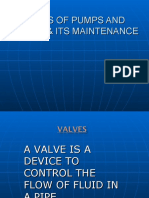 Types of Pumps and Valves & Its Maintenance