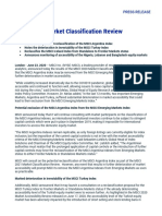 Results of The 2020 Annual Market Classification Review
