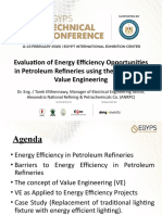 Evaluation of Energy Efficiency Opportunities in Petroleum Refineries Using The Concept of Value Engineering