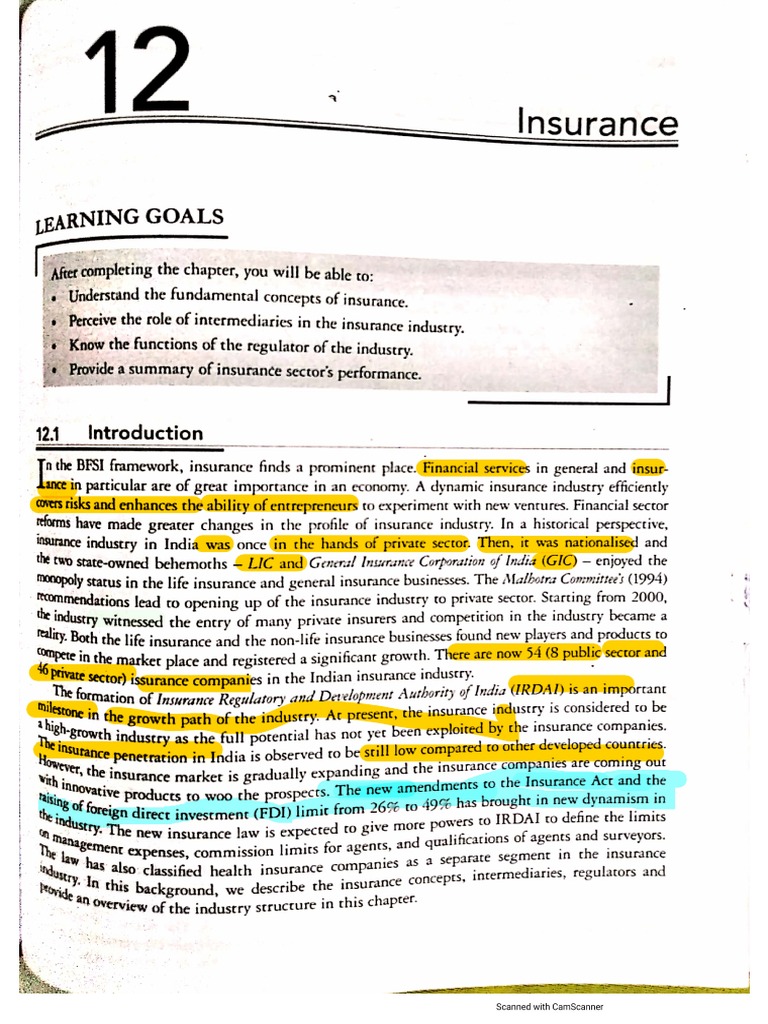 PDF Notes of Unit 4 Insurance PDF | PDF