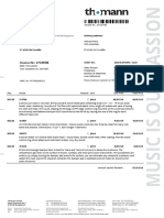 Invoice NR.: 47129786: Thomann GMBH, Hans-Thomann-Str. 1, D-96138 Burgebrach